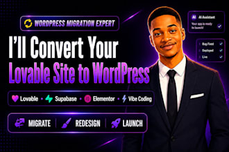 convert lovable website to wordpress using elementor