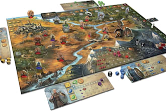 design board game, tabletop game and ttrpg layout, assets and components