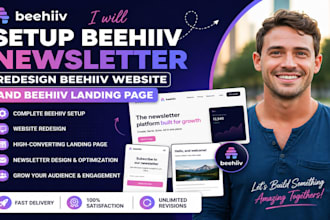 setup beehiiv newsletter redesign beehiiv website and beehive landing page