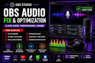 fix obs audio issues, microphone problems, and sound settings