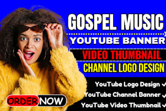 design music youtube thumbnails banner logo and channel SEO
