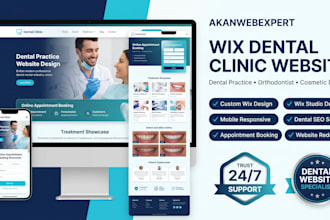 design wix dental clinic website for dentist dental office practice