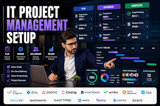 setup it project management zoho jira asana clickup smartsheet wrike adobe