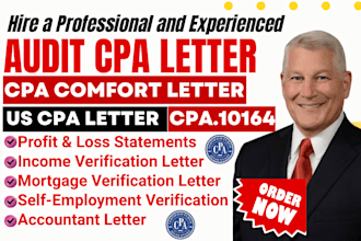 audit cpa letter, us cpa letter income verification cpa comfort letter
