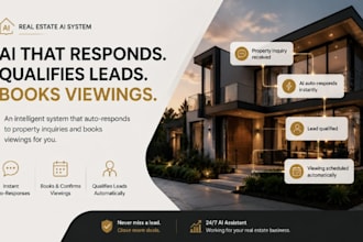 set up real estate ai system that auto responds to property inquiries and books