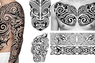 create custom and detailed tribal tattoo design