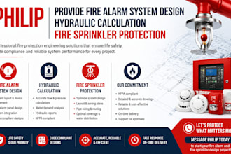provide fire alarm system design hydraulic calculation fire sprinkler protection