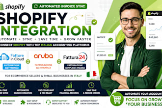integrate shopify with fatture in cloud, aruba, and fattura24 for ecommerce