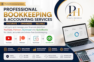 sync youtube patreon gumroad and quickbooks creator accounting data