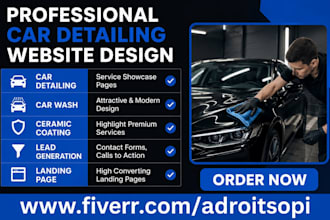 build a car wash or auto detailing website with online booking and lead funnel