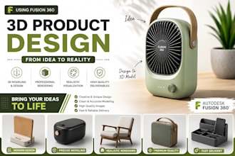 design custom 3d cad models using fusion 360