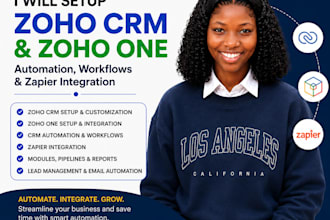 setup zoho CRM, zoho one, CRM automation, workflows and zapier integration