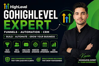build gohighlevel funnel CRM automation and high converting systems