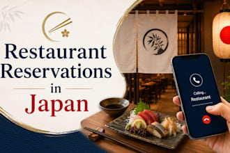 reserve restaurants in japan for you as a japanese native