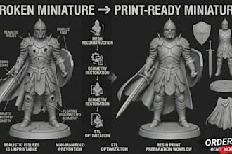 repair, fix, modify, edit split stl file obj 3mf 3d miniature model stl printing
