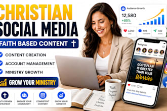 be your christian social media manager, faith based content creator VA