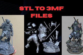 color and split 3d models, convert stl to 3mf for printing