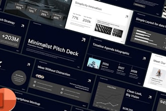 design a minimalist branded pitch deck or google slides templates for business