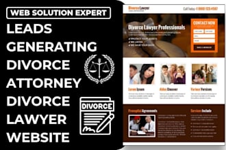 design divorce attorney family law real estate divorce lawyer leads website