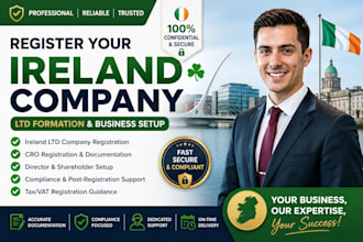register your ireland company, ltd formation, business setup, compliance legally