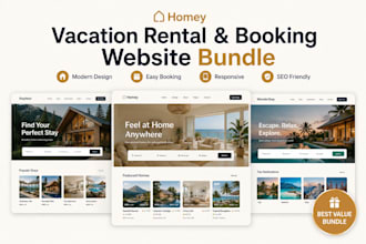 create homey vacation rental website, booking website redesign,migrate wordpress