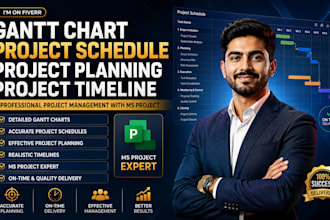 create a professional gantt chart, project schedule, project timeline