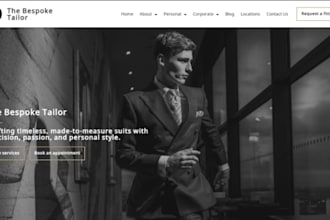 design wix luxury tailoring website custom suit tailoring ecommerce website