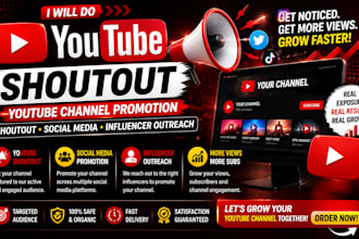 do youtube channel promotion shoutout social media and influencer outreach