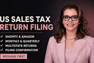 prepare and file US sales tax returns for shopify and amazon sellers