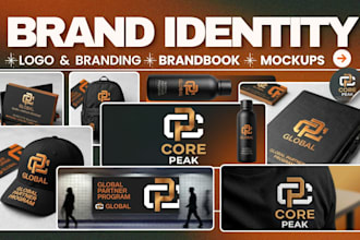 design premium brand kit, brandbook and logo using brand guidelines identity
