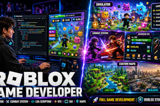 be your roblox developer for custom roblox game scripting and full development