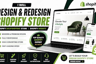 design, redesign shopify store, shopify dropshipping store, shopify websi