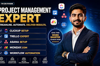 setup clickup, trello, asana project  management system and automation