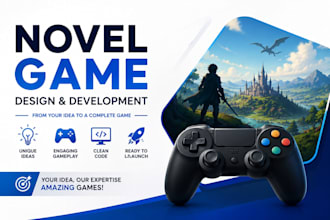 design and develop innovative indie, mobile, PC, and novel games