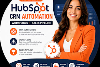 setup hubspot CRM automations workflows and sales pipeline