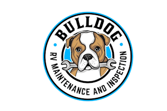 design bulldogs face logo for a mobile rv repair business