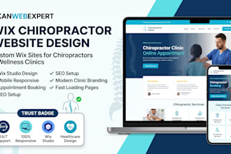 design wix chiropractor website for chiropractic clinic wellness