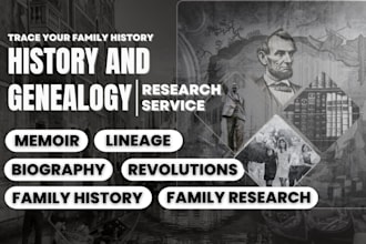 do genealogy research of your family history, lineage record, genetic ancestors