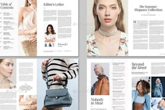 design fashion catalog lookbook sellsheet, fashion flyer or order form