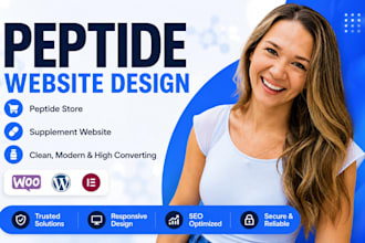 design peptide website, woocommerce peptide, fda complaint peptide website
