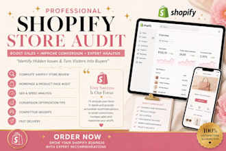 perform a shopify store audit and fix conversion rate optimization