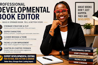 developmental edit your non fiction book, memoir, fiction, novel, book editor