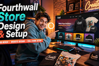 setup forth wall pod merch store design redesign fourthwall website merch store