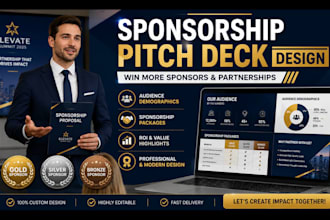 design a sponsorship proposal pitch deck, sponsorship deck, event sponsors deck
