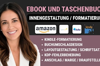 ich gestalte und formatiere ihr buch fur ebook oder taschenbuch