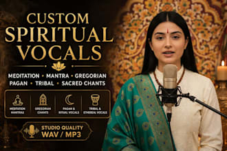 sing custom chants, meditation mantras, gregorian, pagan, and spiritual vocals