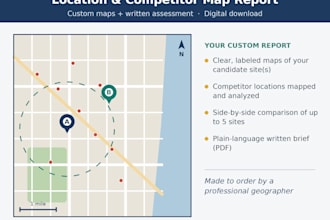 create business location and competitor assessment reports