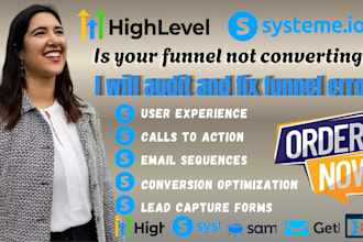fix your sales funnel, automation and audit optimize for higher conversions