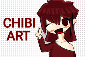 draw cute custom chibi characters and stickers