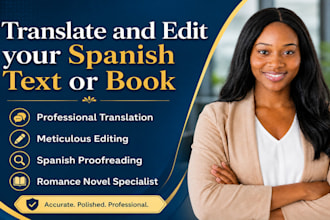 translate and edit your spanish text or book